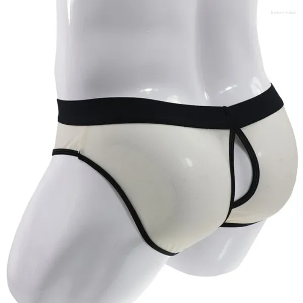 Sous-vêtements Men de sous-vêtements Mesh Pantes transparentes ouvertes Buthong Lingerie Jockstrap Ultra-Thin Bikini Slip Homme Pouche