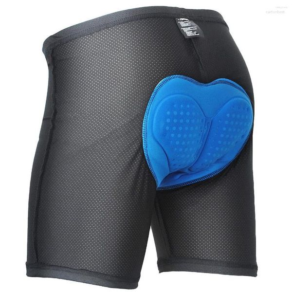 Calzoncillos Unisex Negro Bicicleta Ciclismo Ropa interior cómoda Esponja Gel 3D Acolchado Bicicleta Pantalones cortos Pantalones cortos Tamaño Est