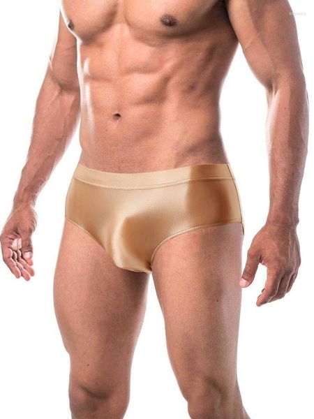 Calzoncillos unisex hombres mujeres entrepierna calzoncillos sin costuras cintura baja brillante brillante calcinha ropa interior lencería sexy bragas calzoncillo troncos tange