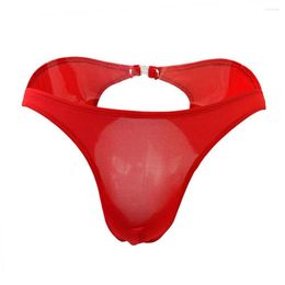 Calzoncillos UNWE Gay Men Open Back Ropa interior Semi-transparente Sexy Clubwear String Homme Transpirable
