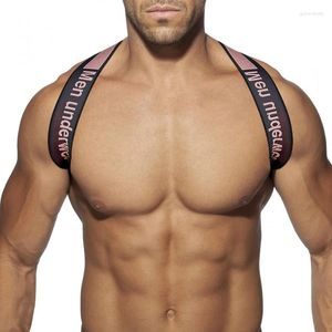 Sous-vêtements en nylon, réservoirs de conception spéciale, bondage élastique pour hommes, sexy, poitrine gay, licou, ceinture d'épaule de sport