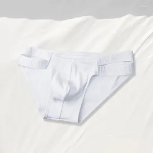 Sous-caissier blanc sexy hommes sous-vêtements slip