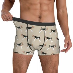 Sous-vêtements Wire Terrier sous-vêtements amoureux des chiens culottes pour hommes imprimés tronc respirant Trenky Shorts slips grande taille 2XL