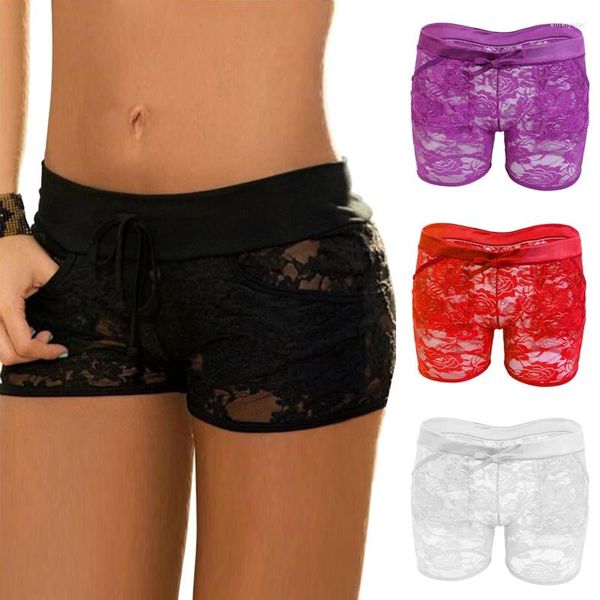 Sous-pants femmes en dentelle Pantalon court de sécurité sexy halpieuse