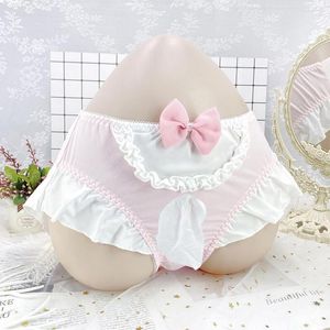 Onderbroek vrouwen mannen sissy gay gay schattig zakje toedels Japanse stijl boog g-string dames uniform verleiding ondergoed slipje