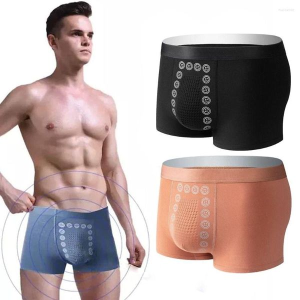 Caleçon XL Ice Silk Boxer Briefs Energy Field Therapy Sous-vêtements masculins Magnetic Energetic