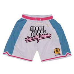 Caleçons Y2K été hommes basket-ball GTA VICE CITY surdimensionné respirant Sport pantalons courts entraînement Fitness entraînement piste Shorts vêtements L231218