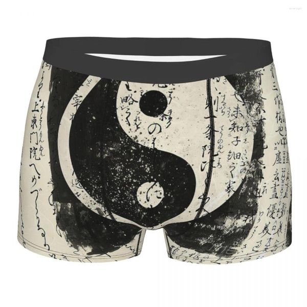 Sous-vêtements Yin et Yang Symbole Boxer pour hommes Shorts Hommes Dessin animé Anime drôle culotte sous-vêtements doux pour