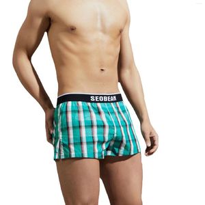 Sous-pants pour les jeunes Pantalons ARO pour les hommes confortables à carreaux Boxer Shorts Teenagers Sports Bottom Lingerie Tangas