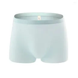 Onderbroek YOUYEDIAN mannen Sexy Pure Kleur Boxers Ademend Patchwork Ijs-zijde Boxershorts Scheiding Ondergoed Boxers # y40