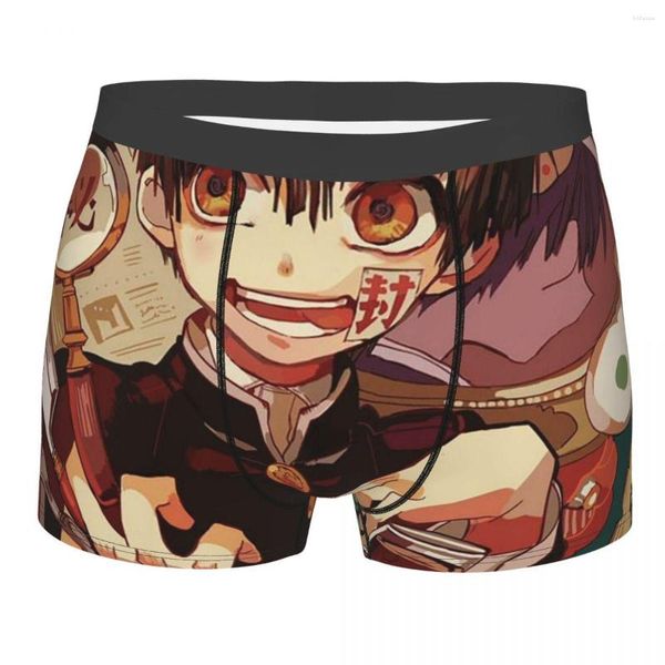 Calzoncillos Yugi Amane Anime Men Underwear Jibaku Shounen Hanako Kun Cute Boxer Shorts Bragas Funny Soft For Homme S-XXL