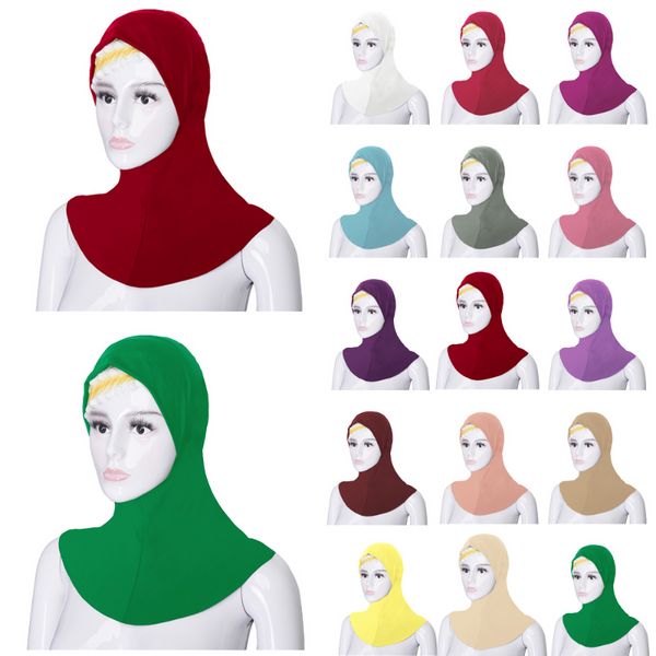 Sous-écharpe femmes musulmanes Hijab intérieur une pièce Amira tête cou couverture Bonnet chapeau Ninja casquette tête écharpe enveloppement islamique Hijabs écharpes