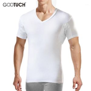 Sous-vêtements hommes absorbent la sueur sous-vêtements homme élastiques t-shirts mâle col en V manches courtes hauts vêtements de nuit grande taille maillot de corps 53591298d