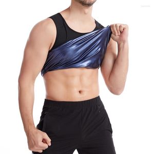 Undershirts Costume de Sauna pour Hommes Maillot de Corps piégeant la Chaleur Sweat Body Shaper Gilet Plus Mince Saunasuits Compression Thermique Top Fitness Chemise d'entraînement