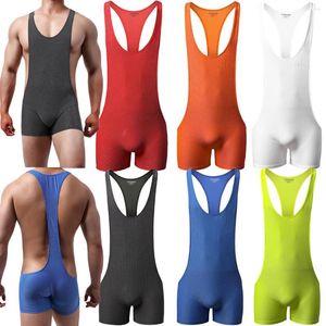 Onderhirts heren shorts shorts fitness workout sportschool bodysuits bodybuilding worstelen singlet jumpsuits strandkleding slip homme ondergoed