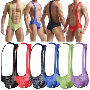 Undershirts Hommes Bretelles Sous-Vêtements Sexy String Wrestling Singlet Hommes Shapers Lashing T-Pants Homme Body Shaper Body Combinaison