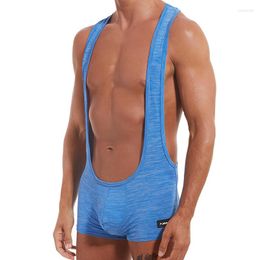 Onderhirts sexy mannen jockstrap bugle zak bodysuits worstelen singlets jumpsuits tuchard teddies open buunderwear plus size