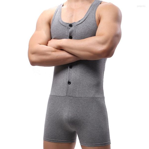 Ropa interior suave para hombre, ropa interior adelgazante, ropa interior moldeadora de cuerpo, mono deportivo, bóxer corto, ropa interior de algodón para hombre