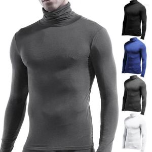 Undershirts Terrific Men Base Shirt Slim Casual Solid Color Pullover Top