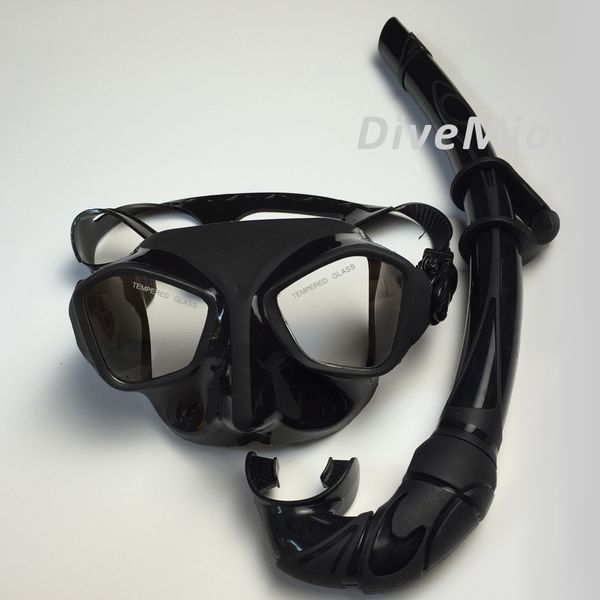 Masque sous-marin pour plongée plongée masque noir à la plongée masque en verre à plongée en verre