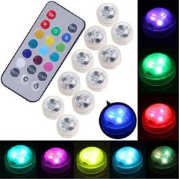 Onderwater onderdompel LED -lichten Waterdicht RGB Wedding Tea Licht Hot Tub Pond zwembad Bathtub Aquarium Party Vaas Decor