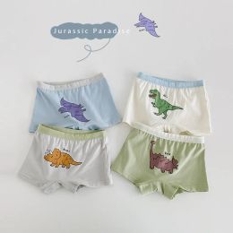 Sous-vêtements 211y Briefes de culotte pour enfants garçons Boxer boxer dinosaure ours motif bébé sous-vêtements 4 pack