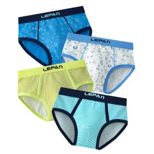 Ondergoed 214 jaar Kwaliteit Blue Striped Boys Brief ondergoed Kinderen Restig slipje voor 3 4 6 8 10 12 14 jaar oude jongenskleding Oku203032