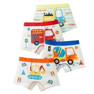 Sous-vêtements 2pcs pour enfants sous-vêtements pour garçon culotte sous-pants d'ingénierie de véhicules voitures incendie moteur confortable shorts BOSSERS BOXERS pour les enfants