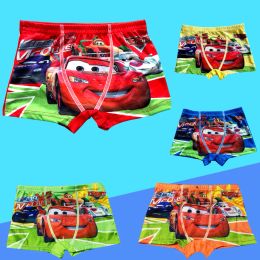 Sous-vêtements 2pcs nouveaux sous-vêtements pour enfants boxers pour enfants cartoons de voiture McQueen Boxer sous-vêtements