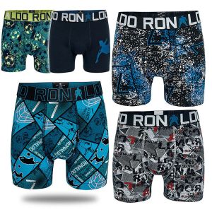 Sous-vêtements 6 pièces du football portugal star garçons multipack boxers denemark kids kids trunk enfant culotte coton pantalon adolescent de sous-vêtements