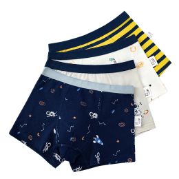 Sous-vêtements pour garçons Boxer sous-vêtements pour enfants rayés marine bleu coton coton inférieur bottoms vêtements pour 3 4 6 8 10 12 14 ans 203021