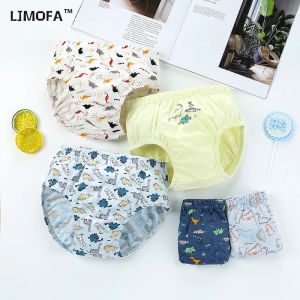 Sous-vêtements ljmofa 5 pcs / lot enfants sous-vêtements coton culotte boys dinosaure bleu cariot animé salenniture