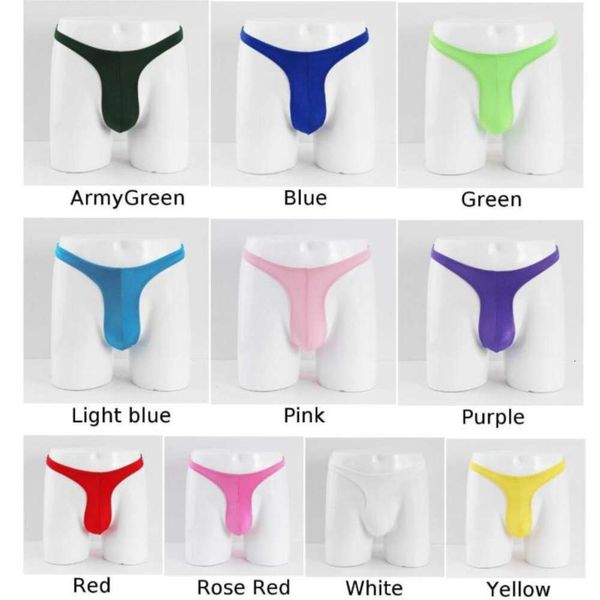 Sous-vêtements pour hommes sous-pants de luxe hommes sexy strings bikini bref g-string court low rige soild t-back brief