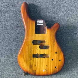 Cuerpo de bajo eléctrico inacabado en pastillas de madera maciza PJB Modelo activo Diy Reemplace las piezas de la guitarra con daños superficiales y grietas Ventas