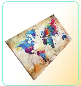 Uitgelopen 1 paneel Grote HD -geprinte canvas print schilderen World Map Home Decoratie Wandfoto's voor woonkamer Wall Art op canvas8196554