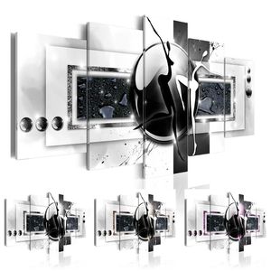 unframed5 Panel Canvas Art Abstract Zwart-wit Danser Olieverfschilderij Kamer Decoratie Muur Foto 'S Voor Woonkamer276a