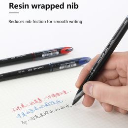 Pentes en gel de signe de panneau de rouleau à air Uni Ball, écriture lisse 0,5 mm 0,7 mm point fin bleu noir rouge japon super encre rouleau stylo