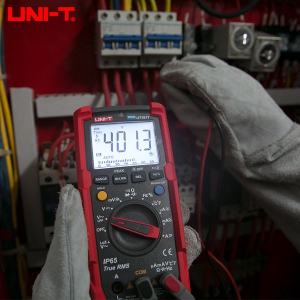 UNI-T UT191T PRO Multímetro Verdadero RMS Corriente Resistencia de voltaje Capacitancia de diodo Frecuencia Loz ACV Peak Analog Digital Tester