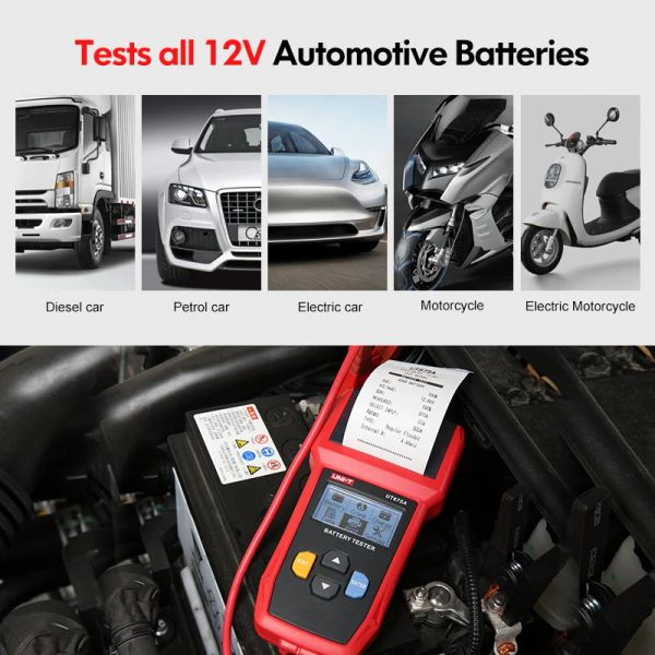 UNI-T UT673A UT675A Automotive Battery Tester Digital Digital Checker con Printer Professá