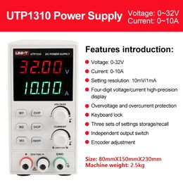 UNI-T UTP1310 ALIMENTATION CC 0-32V 0-10A Current Réglable 4 chiffres Affichage AC 110V / 220V REGOLATEUR DE TENSION POUR RÉPARATION DU TÉLÉPHONE