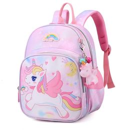 Eenhoorn rugzak voor meisjes cartoon roze prinses schooltassen kinderen satchels kleuterschool bookbag mochila infantil escolar 240102