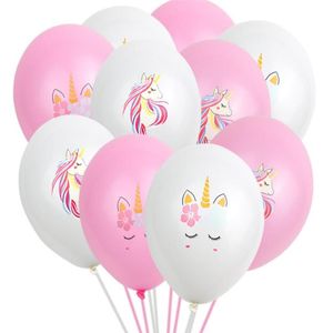 Eenhoorn Ballonnen Feestartikelen Latex Ballonnen Kids Cartoon Dier Paard Float Globe Verjaardagsfeestje Decoratie GA561217u