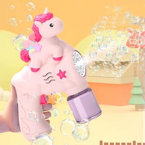 Unicorn Bubble Machine Soap Rocket Automatisch Bubble Gun Outdoor Bubble Blower Summer Toys Birthday Party Toy For Children Gifts 240416