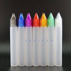 Flacon compte-gouttes licorne 15 ML 100 pcs/Lot stylo mamelon pointu haute qualité LDPE avec bouchons colorés en plastique Vheti