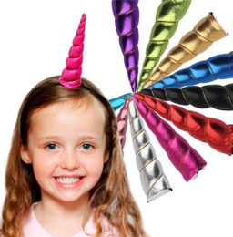 Licorne corne chapeaux enfants infantile dessin animé bandes de cheveux Bonus bricolage bandeau bandeau Halloween noël cheveux décoratifs TO5882111001