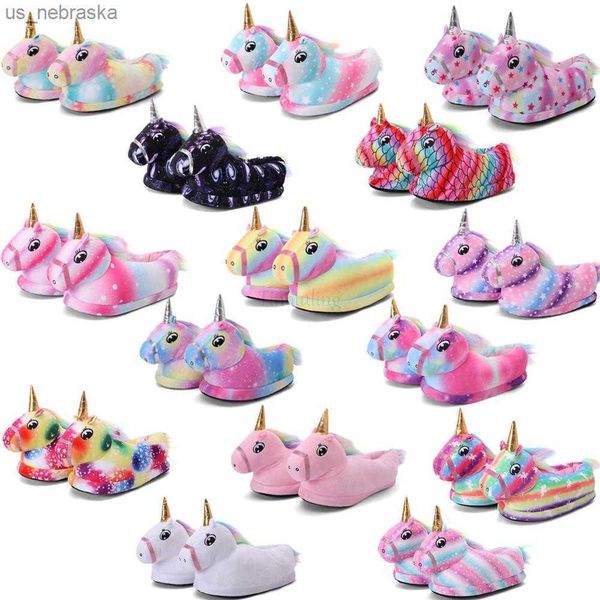Unicornio Kigurumi Onesie pijamas zapatos niños unicornio zapatillas bebé zapatillas niños zapatos para niñas niños Panda zapatillas L230518