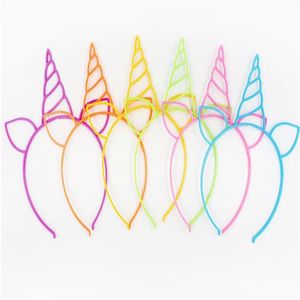 Décoration de fête de licorne Bandeau de licorne Décorations de fête d'anniversaire Enfants Baby Shower Enfants Faveurs Fournitures de fête de fête Accessoires pour cheveux