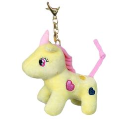 Unicorn en peluche Keyche en peluche pendentif en peluche de clés de trousse en peluche