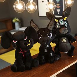 Unicorn/Rabbit/Elephant/Wolf/Cat Speciaal cadeau voor kinderen Anubis Black Gevulde Killstar Devil Duivel Plush Toys Black Doll 35 cm