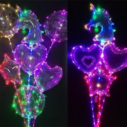 Forme de licorne LED boule bobo ballon lumineux 3 m guirlandes lumineuses boules scintillantes ballons de noël décoration de fête de mariage cadeaux arbre C19608501